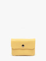 Portemonnee Leder Milano Geel caviar CA23092
